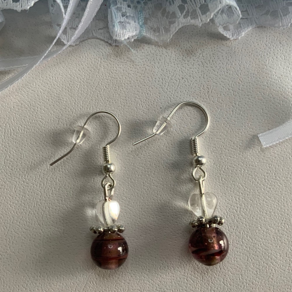 New Handmade Boho Czech Glass Beaded Dangle/Drop Earrings